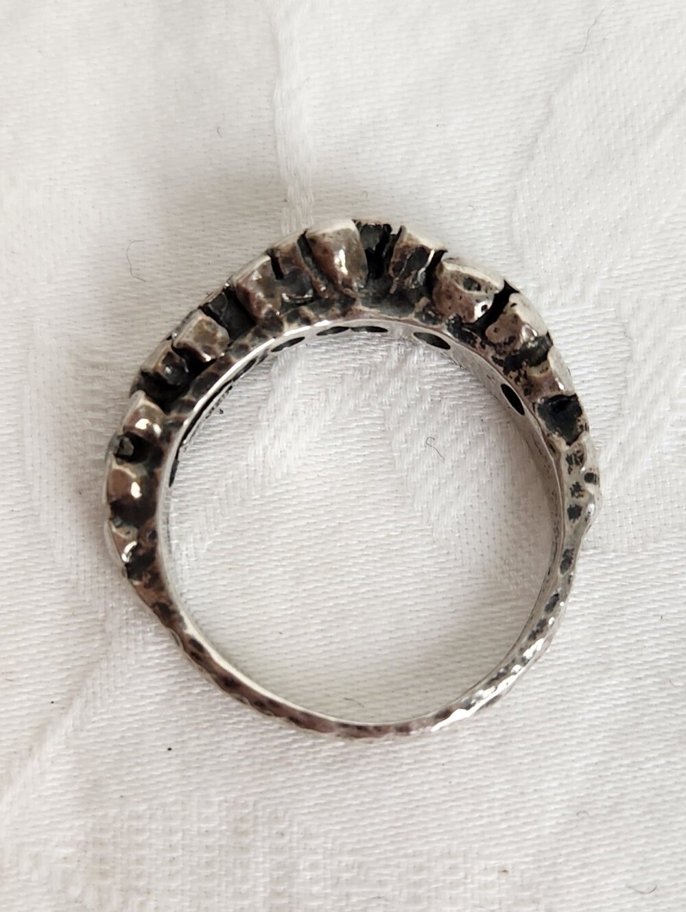 Italian Silver Rhinestone Ring - Picture 11 of 11